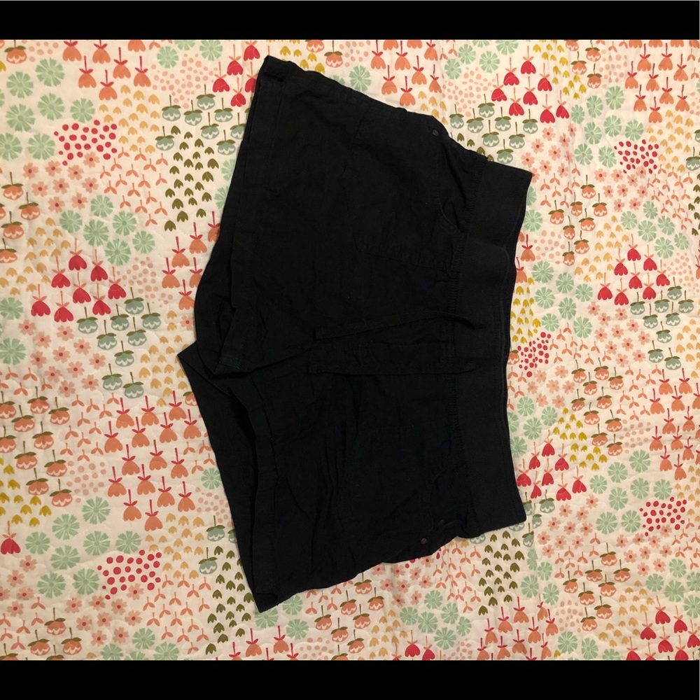 Arizona Jean Co. Black Shortie Drawstring Shorts Plus Size 16 1/2